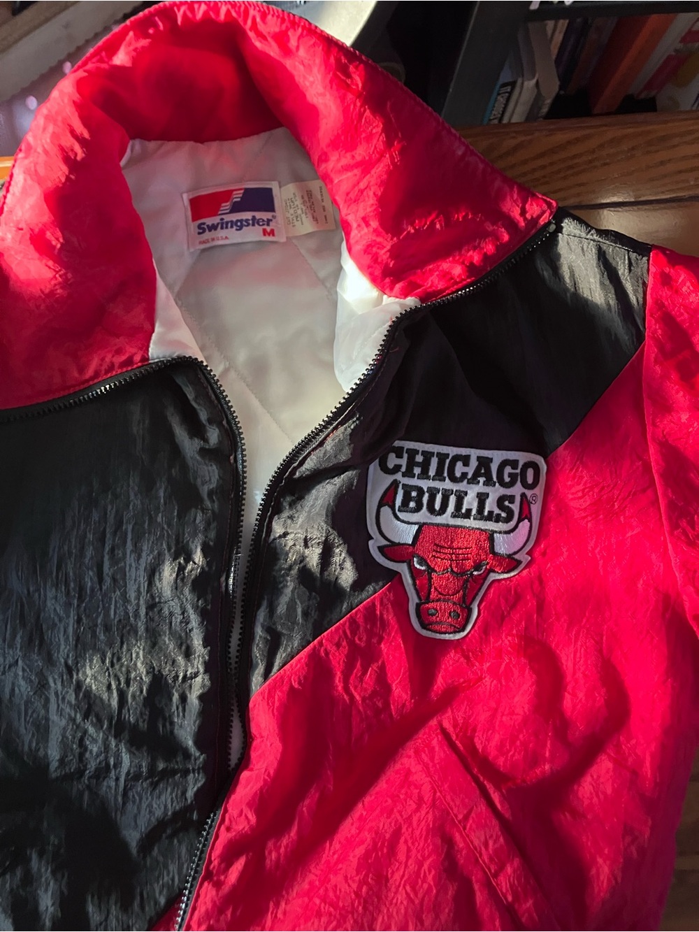 VTG 80s Chicago Bulls Swingster Full Zip Jacket M USA